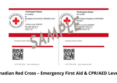Canadian Red Cross – Emergency First Aid & CPR_AED Level C, Mainland Safety, First Aid Training Services, Surrey, BC