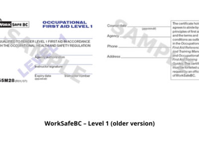 WorkSafeBC – Level 1 (older version), Mainland Safety, First Aid Training Services, Surrey, BC