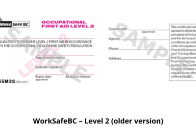 WorkSafeBC – Level 2 (older version), Mainland Safety, First Aid Training Services, Surrey, BC