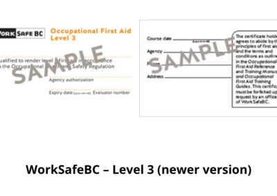 WorkSafeBC – Level 3 (newer version), Mainland Safety, First Aid Training Services, Surrey, BC